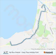 97 route schedules stops maps ayr