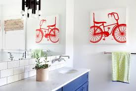 Blue Washstand And Wall Mount Faucet
