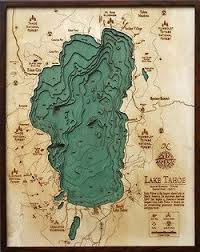Tahoe Depth Chart How Cool Is This Lake Art Lake