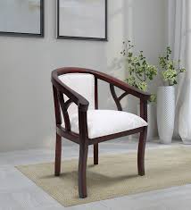 solid wood arm chairs in brown colour