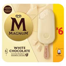magnum white 6 x 100ml magnum ice cream