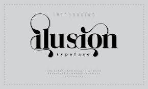 ilusion luxury elegant alphabet letters