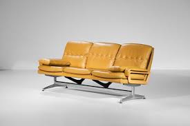 yellow leather sofa style charles and