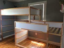 While bunk beds are traditionally associated with children enjoy a huge choice of bunk beds at happy beds. Ikea Kura Triple Bunk Bed Hack Diy Bunk Bed Triple Bunk Bed Ikea Triple Bunk Bed