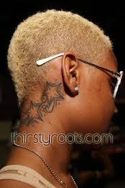 I am always asked how i get my hair so platinum blonde since my hair is really dark! African American Platinum Blonde Mohawk