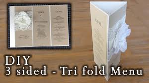 How To Make A Rustic 3 Sided Tri Fold Menu Wedding Menu Diy Invitations