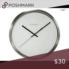 Chaney Nickel Finish Clock Brand