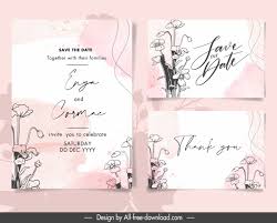 wedding card background designs vectors