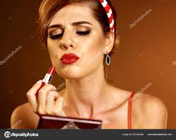in pin up retro style make make up