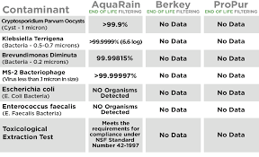 Aqua Rain Vs Berkey And Other Water Filters