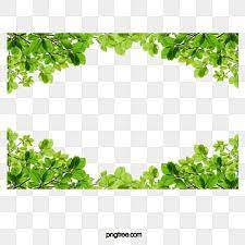 green leaves border png vector psd
