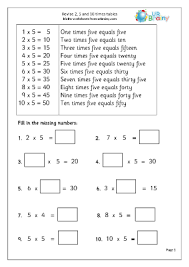 multiplication maths worksheets for