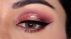 rose gold party eye makeup tutorial