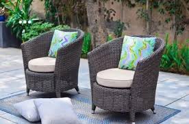 2 Seater Black Wicker Chair And Table Set