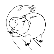 Here is a simple piggy bank coloring sheet for your younger kids. Toy Story Coloring Pages Books 100 Free And Printable