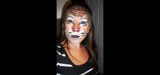 how to apply a tiger mask with makeup