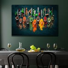 Healthy Food Art Food And Spices Canvas