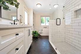 best black hexagon bathroom tile ideas