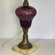 Antique Amethyst Purple Optic Glass