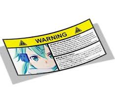 Custom vinyl stickers clear stickers permanent stickers matte stickers holographic stickers glitter stickers scratch and sniff stickers waterproof stickers. Asada Sinon Gun Gale Online Warning Label Anime Stickers Car Stickers Ebay