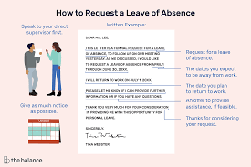 formal leave of absence letter exle