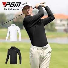 pgm long sleeve men golf tops elastic