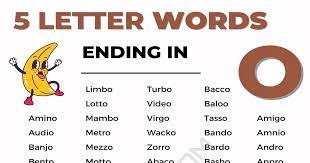 1000 common 5 letter words ending in o