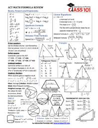 Act Math Formula Sheet Lamasa Jasonkellyphoto Co