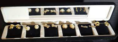 pierre cardin earrings set 6 pairs gold