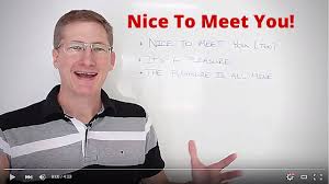 say in english when you meet someone