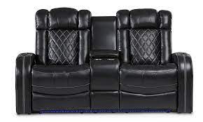 leather power reclining loveseat
