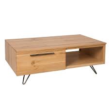 Scandi Oak Coffee Table Natural 1 Shelf
