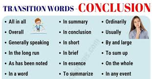 conclusion transition words useful