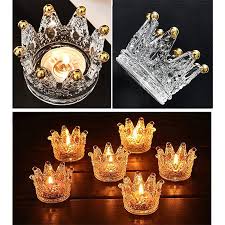Crown Glass Candle Holders Votive