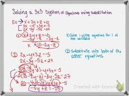 3 5 Solving A 3x3 System Of Equations