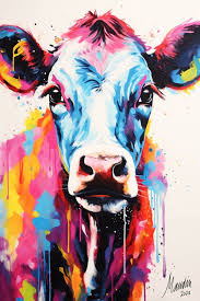 Colorful Cow By Maudin 2023 Print