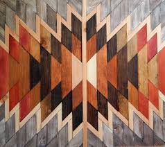 diy native american wooden kilim wall