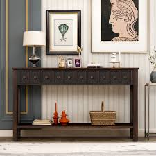 Rustic Entryway Console Table 60 034