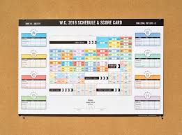 World Cup 2018 Schedule Poster Calendar Wall Chart World