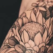 black flower tattoos