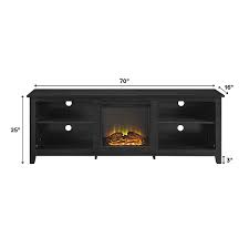 Open Storage Fireplace Tv Stand