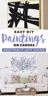 easy diy paintings on canvas abstract