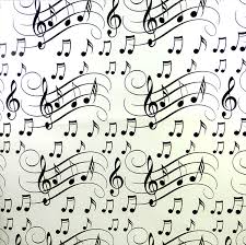 Wavy Music Stave Wrapping Paper By Little Snoring