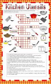 kitchen utensils crossword esl