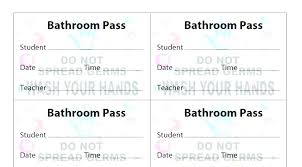 To Obtain At High School Bathroom Pass Template Definition