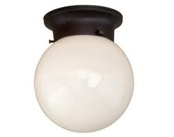 Then detach it from the ceiling, disconnect the old wires and. Patriot Lighting Globe 1 Light Flush Mount Ceiling Light At Menards