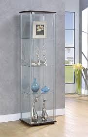 Coaster 950172 Cappuccino Glass Curio Cabinet