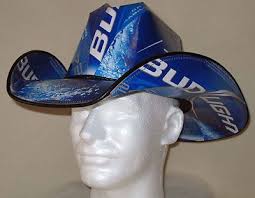 Bud Light Beer Box Cowboy Hat Party Nascar Frat Stetson Bud Light Bud Light Beer Cowboy Hats