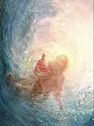 Image result for ripple with Jesus reaching into the water