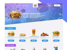 Web Design Online Menu Food Xd Resources